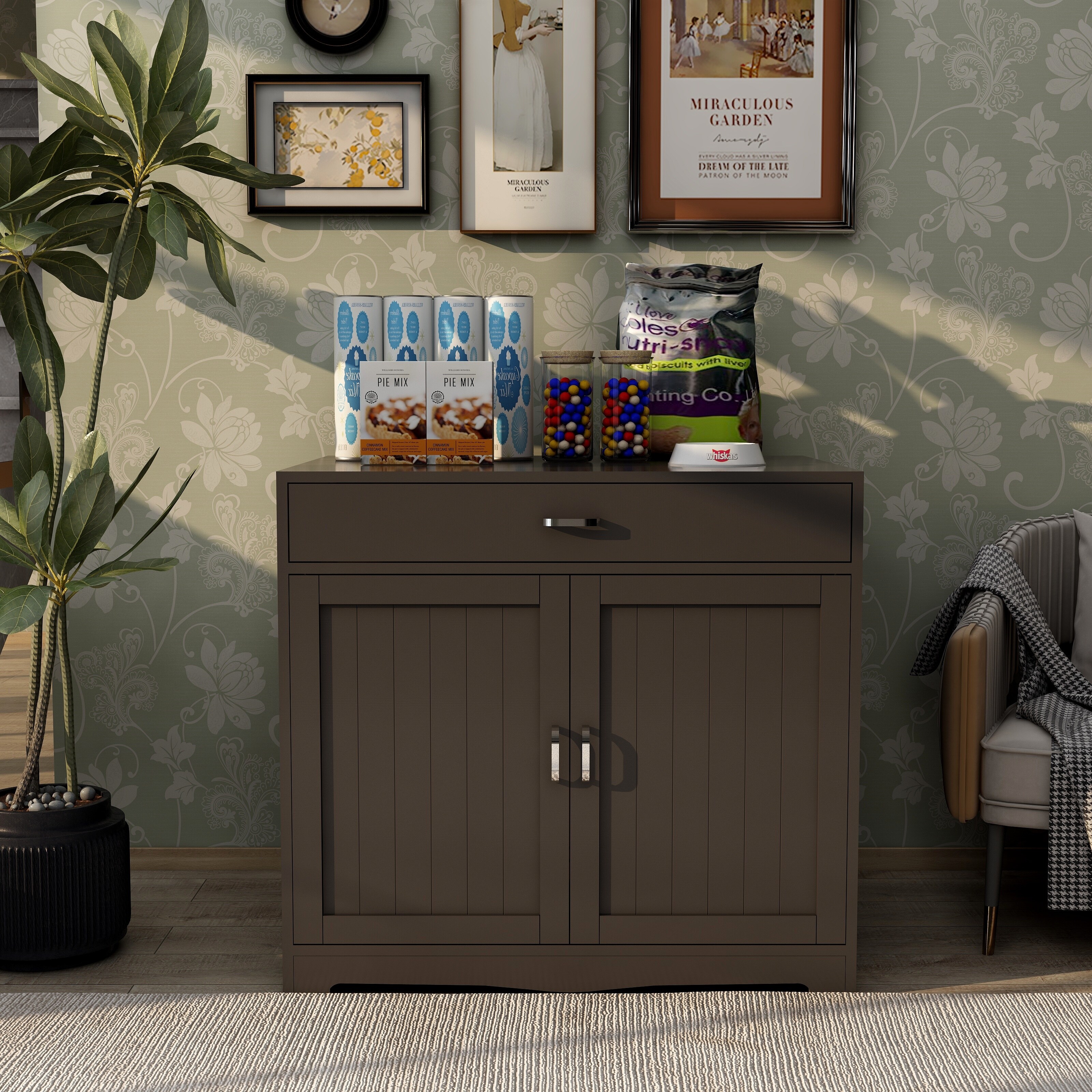 Storage bench best sale with side table