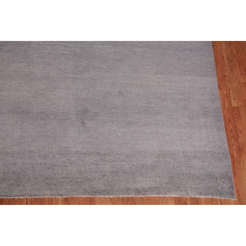 Vegetable Dye Solid Gabbeh Persian Large Rug Hand-Knotted Wool Carpet - 10'8" x 13'10"