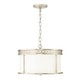 preview thumbnail 6 of 5, Isabella 4-light Winter Gold Dual Mount Semi-Flush/ Pendant w/ White Fabric Shade