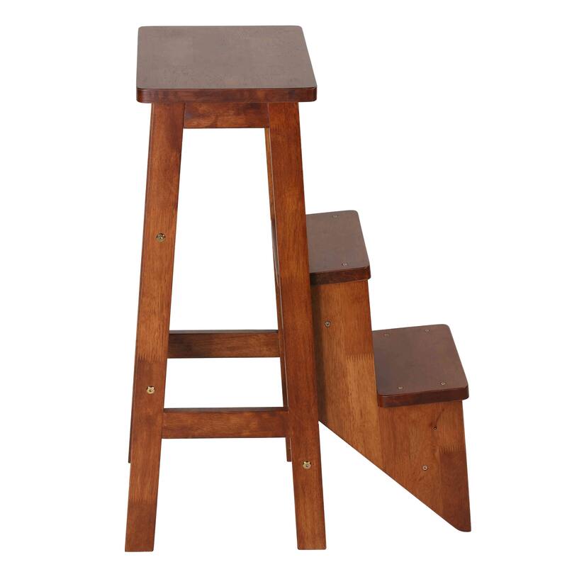 Druzi Accent Stool with Steps, Oak