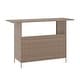 preview thumbnail 16 of 23, Indoor/Outdoor Wicker Rattan Patio Bar Counter Table with Two Shelves