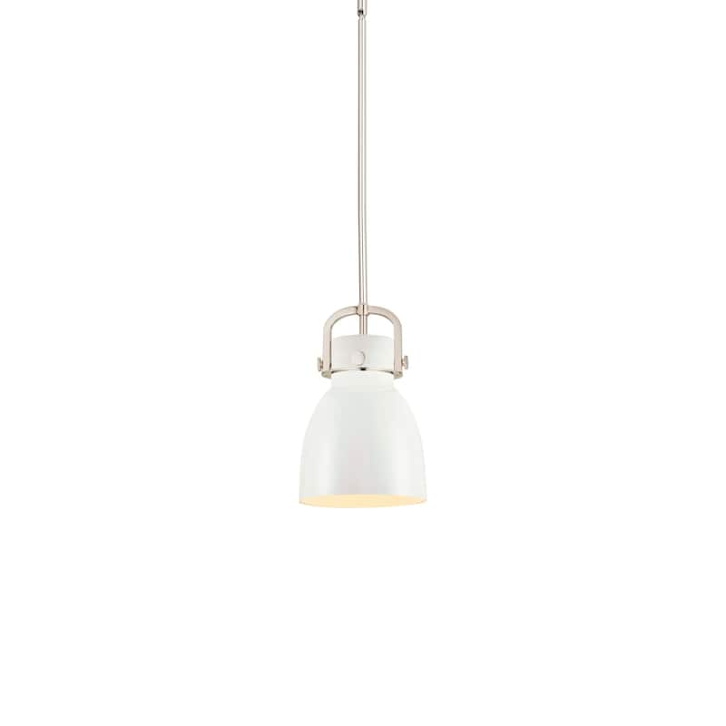 Innovations Lighting 410-1SS-12-8 Newton Bell Pendant Newton Bell 8" - Polished Nickel