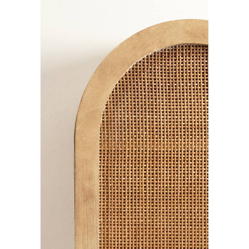 Kate and Laurel Ori Rattan Arch Wall Cabinet - 15x8x24