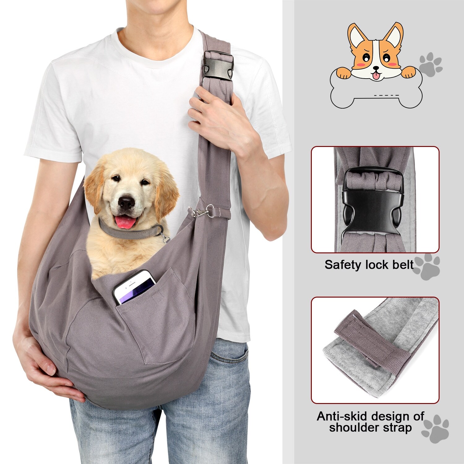 Dog sling hot sale carrier 25 lbs
