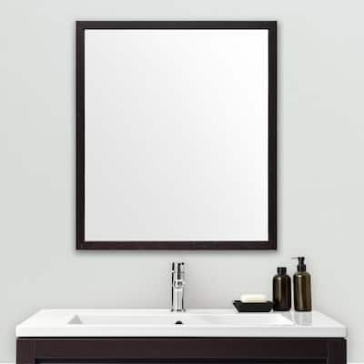 HomeRoots 26" Black Framed Bathroom Vanity Mirror - 21.50 in. x 25.50 in. x 1.75 in.