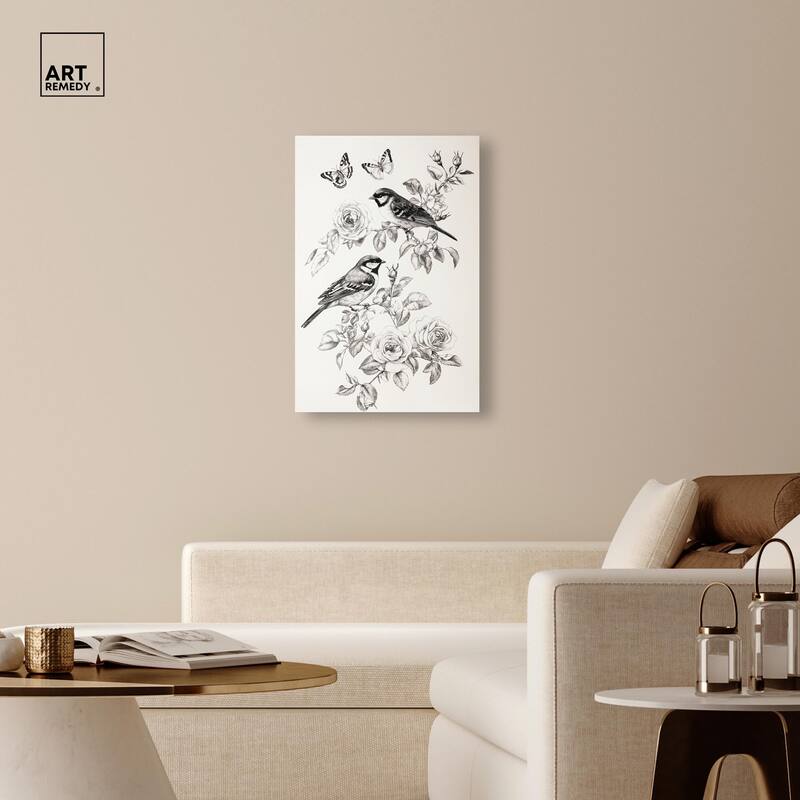 Perched Pair I Canvas by Art Remedy, Gallery Wrapped