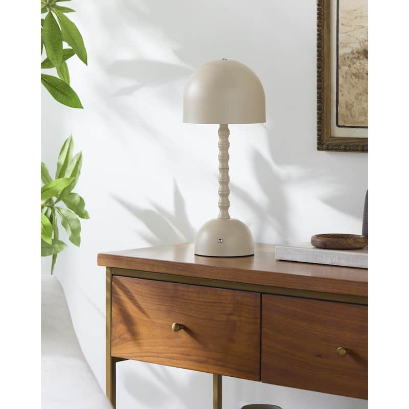 Livabliss Gaios Traditional Accent Table Lamp - 16"H x 7"W x 7"D - Cream