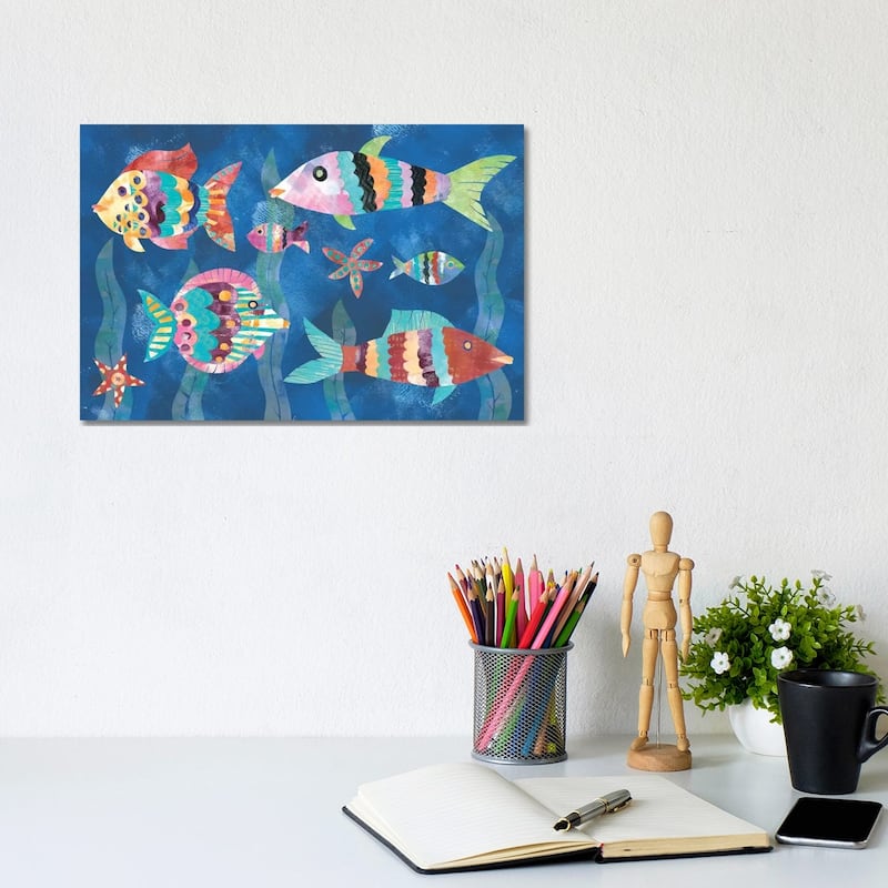 iCanvas "Boho Reef Fish III" by Wild Apple Portfolio Canvas Print - 8x12x0.75