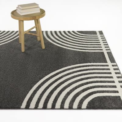 Ferry Arched Mid-Century Modern Area Rug