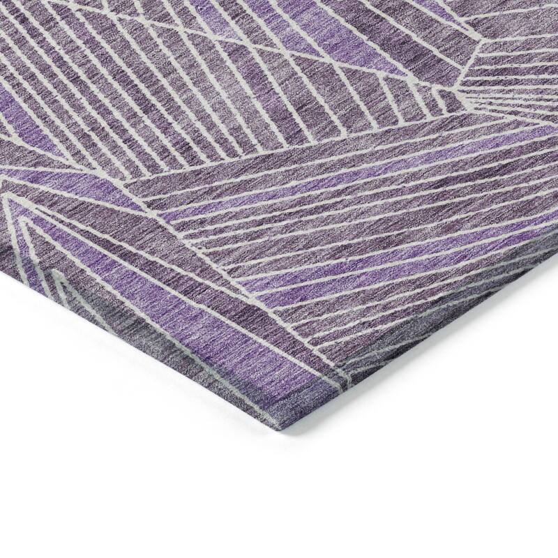 Machine Washable Indoor/ Outdoor Chantille Modern Mosaic Rug