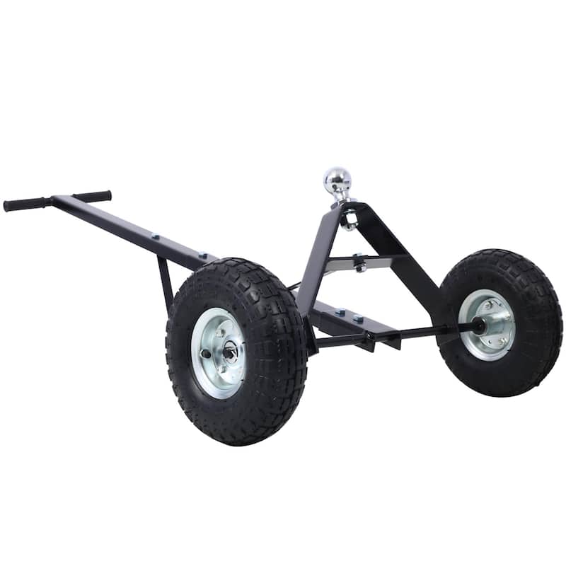 Multifunctional trailer dolly with 10-inch pneumatic tires, 600 lbs capacity