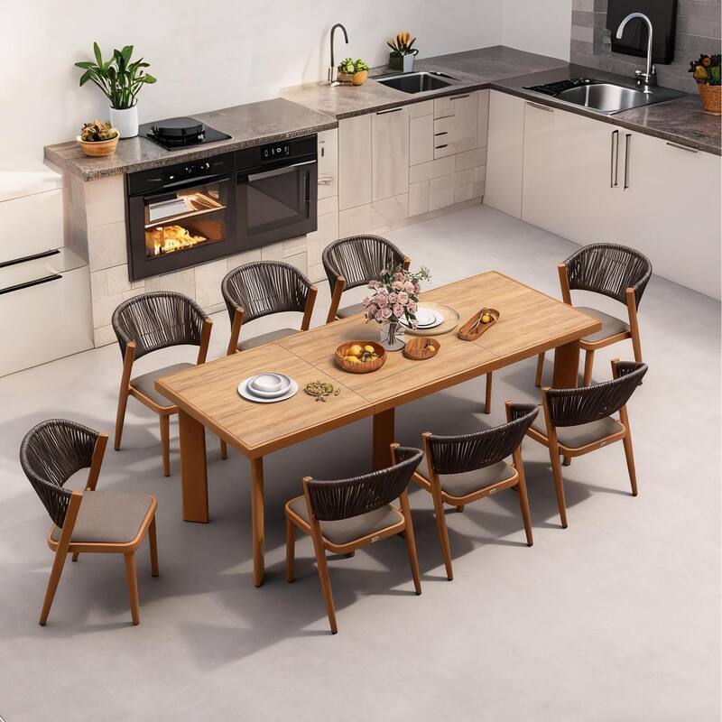 PURPLE LEAF furniture Dining Set for living room and dinning room modern style casual sets - 9-Piece