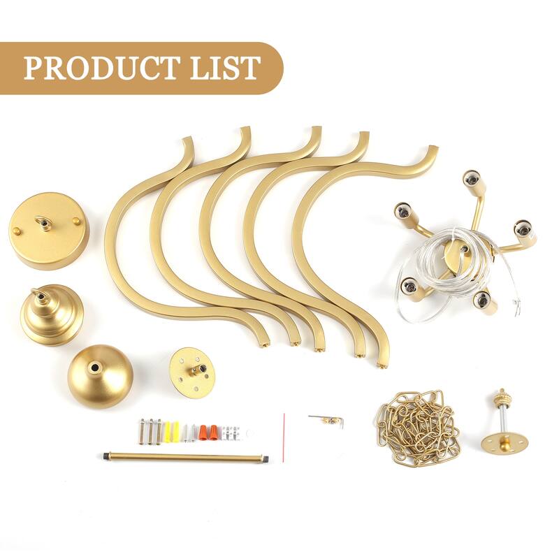 5-Light Candlestick Hanging Linear Chandelier Lighting Island Chandelier Fixture for Kitchen Island