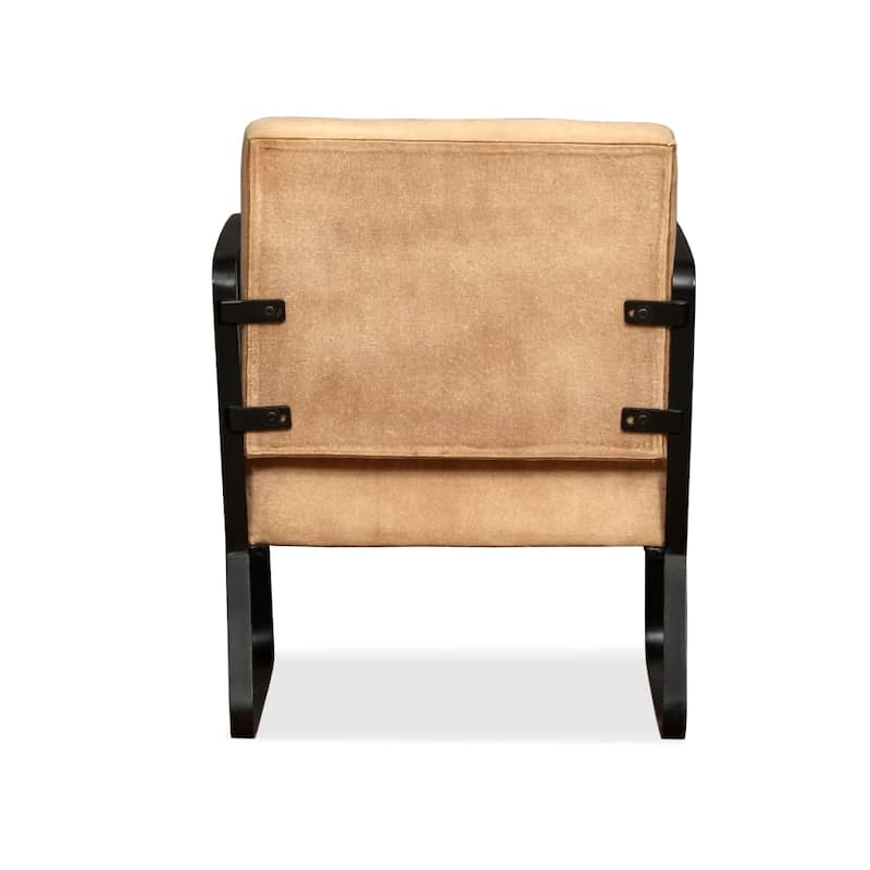 vidaXL Sofa Single Sofa Chair with Metal Frame for Living Room Genuine Leather - 23.6" x 25.2" x 29.1"