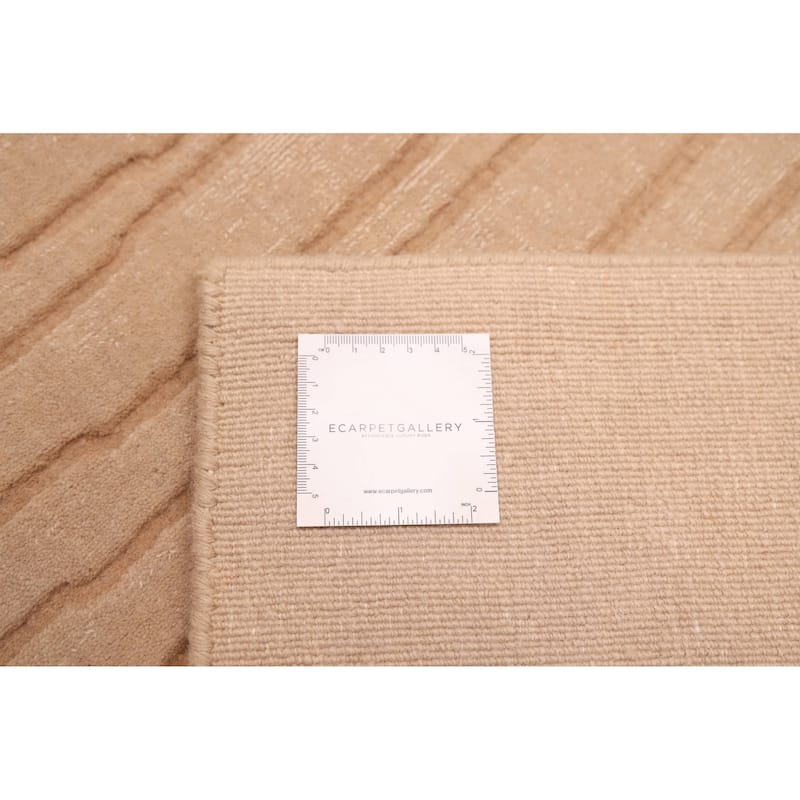 ECARPETGALLERY Hand Loomed Kashkuli Gabbeh Beige Wool Rug - 6'6 x 9'6