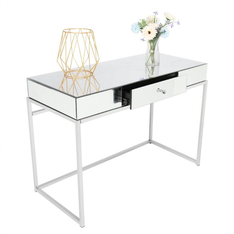 42" Iron Makeup Vanity Table Tube Feet--Mirror Table Dressing Table