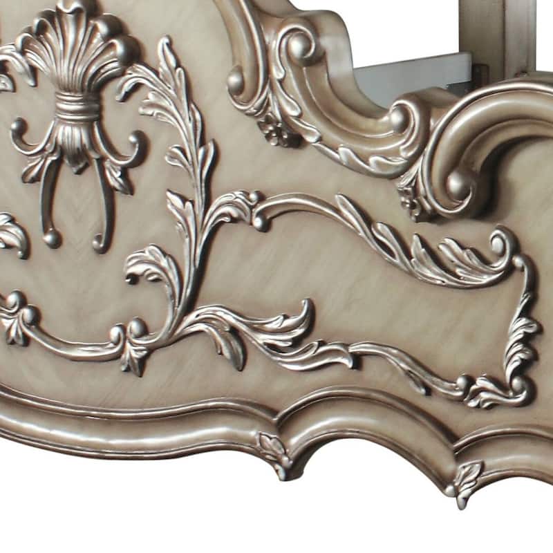 Adison Grey and Vintage Bone White Panel Bed
