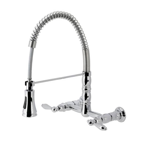 Heritage Two-Handle Wall-Mount Pull-Down Sprayer Kitchen ...