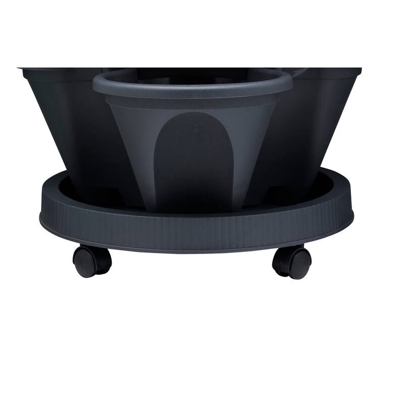 Southern Patio Gray 15.2" Vertical Garden Planter with Wheels - 15" x 18" x 15"