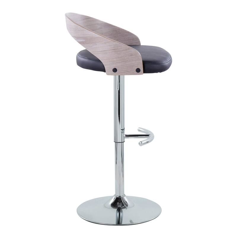 Grotto Adjustable Barstool with Chrome Base