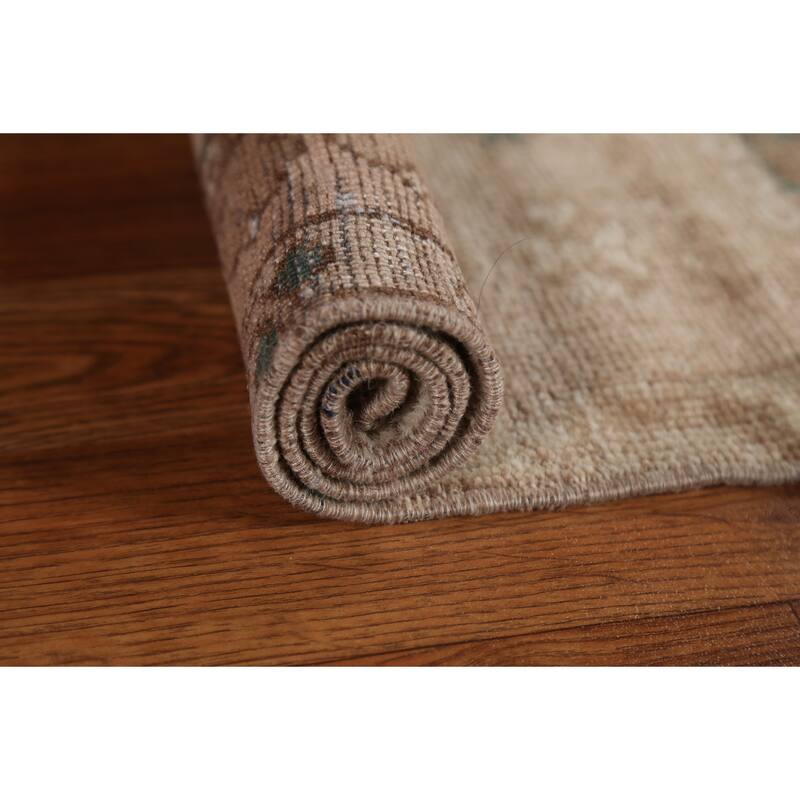 Antique Look Anatolian Turkish Oriental Rug Hand-knotted Wool Carpet - 1'7" x 2'10"