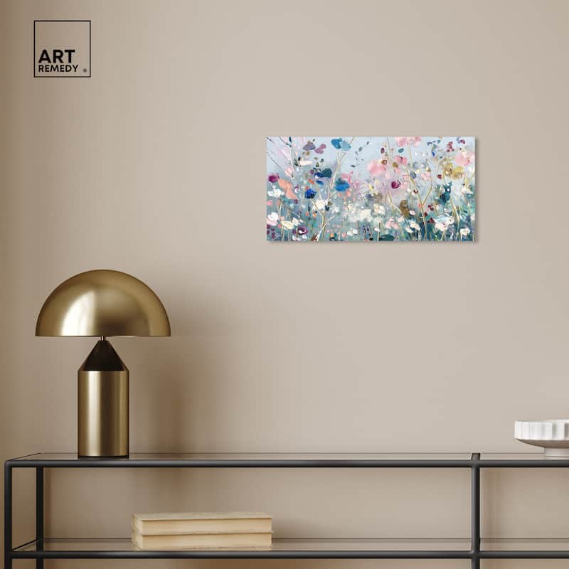 Art Remedy Blue Forest Ii Gallery Wrapped Floral Fine 1 Piece Canvas Wall Art