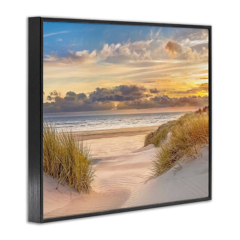Stupell Serene Beach Between Dunes Framed Giclee Art Design By Mike Calascibetta