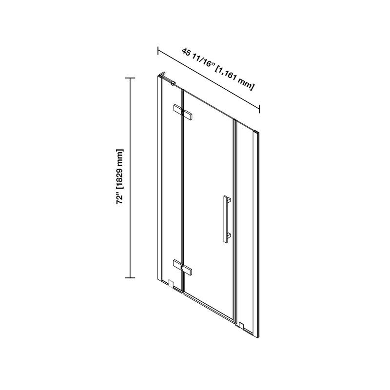 OVE Decors Tampa Alcove Frameless Pivot Hinge Shower Door, 2025