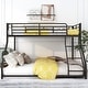 preview thumbnail 10 of 10, Twin XL Over Queen Metal Bunk Bed, Black