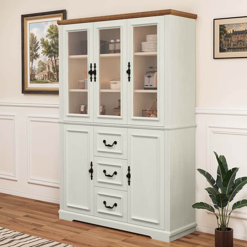 Moasis Bookcase Display Cabinet w/Glass Doors