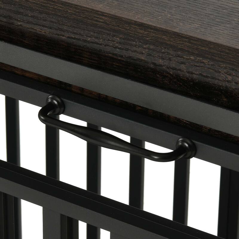 Moasis 71 Inch Double Dog Crate Furniture for 2 Dogs