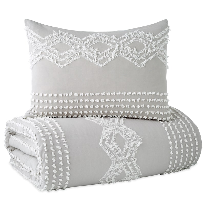 Porch & Den Narup Geometric 3-piece Cotton Comforter Set
