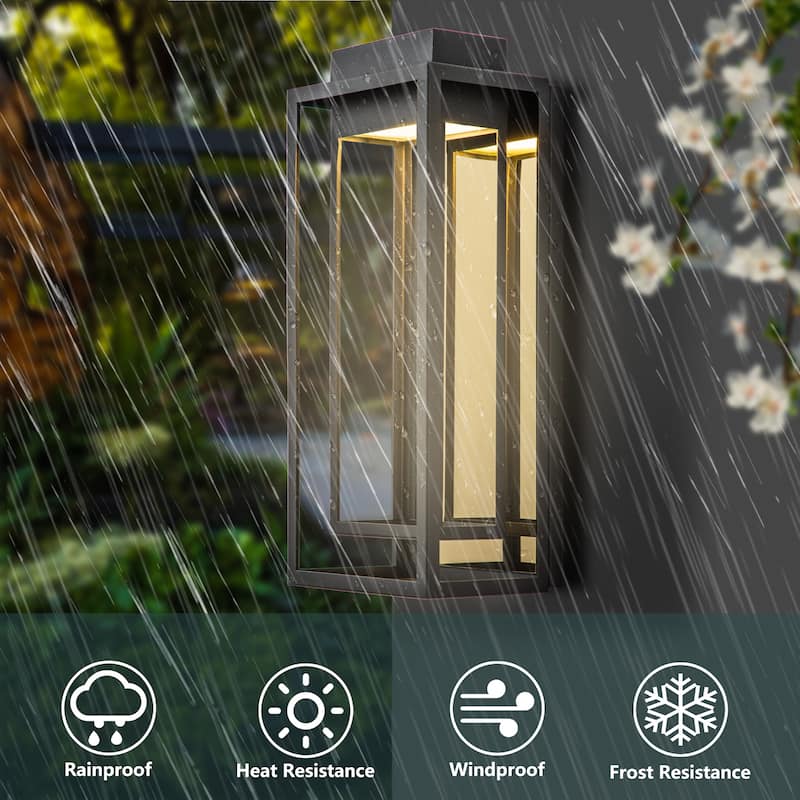 Modern Outdoor LED Wall sconce - Black