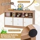 preview thumbnail 19 of 17, Kids Toy Storage Organizer with Open Shelf and 2 Drawers for Playroom - 42" x 12" x 24.5"