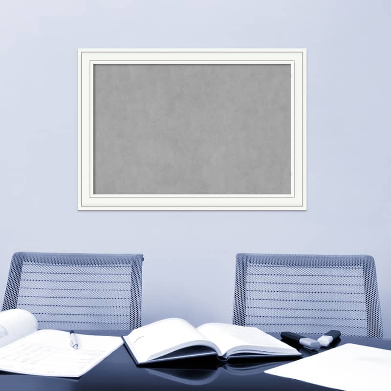 Amanti Art Craftsman White Framed Magnetic Board
