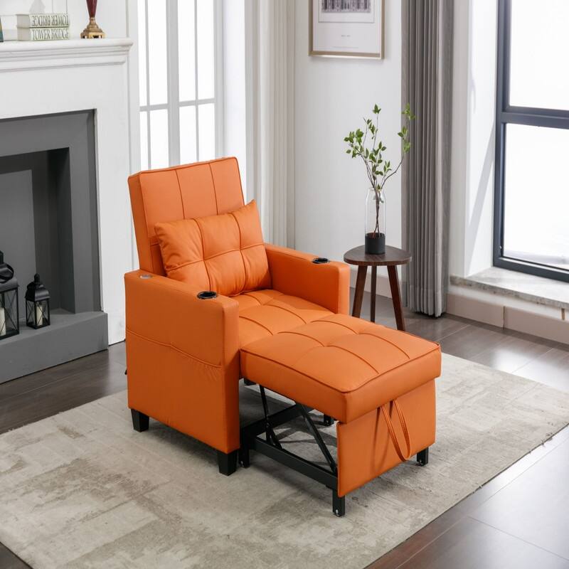 3-in-1 Pull Out Sleeper Chair Beds with USB Ports