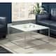 Option White Faux Marble/Silver Frame