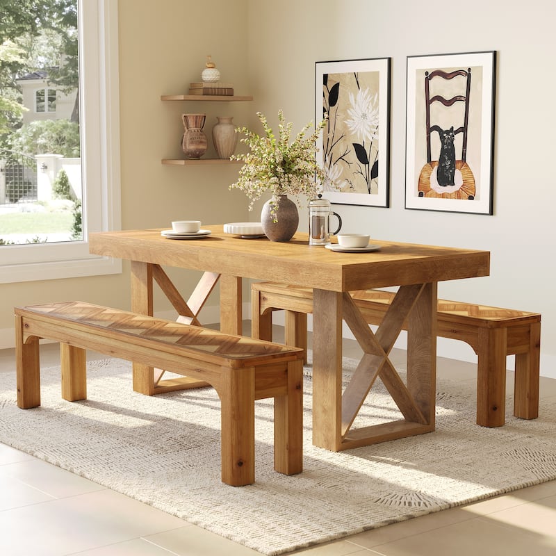 Solid Wood Dining Bench, Kitchen Table Bench, Hallway Living Room Accent Seat Entryway Bench Dining Stool