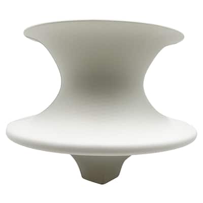 10 Inch Wide White Ceramic Vase