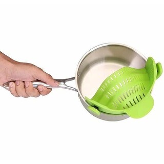 Silicone Clip-on Colander Heat-Resistant Adjustable - Bed Bath & Beyond ...