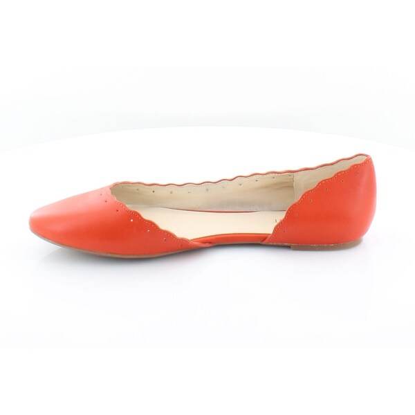 women's orange flats