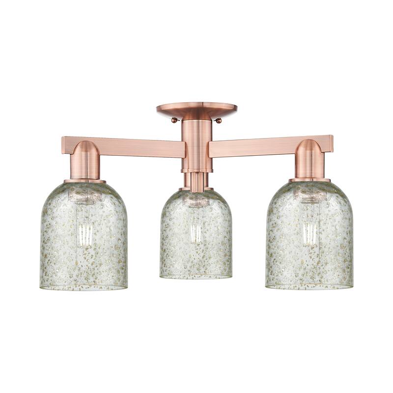Innovations Lighting Endless Possibilities Arcadia - Caledonia - 3 Light 23" Semi-Flush Mount - Antique Copper