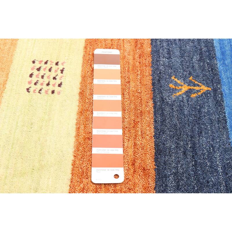 ECARPETGALLERY Hand Loomed Kashkuli Gabbeh Copper Wool Rug - 3'11 x 5'8