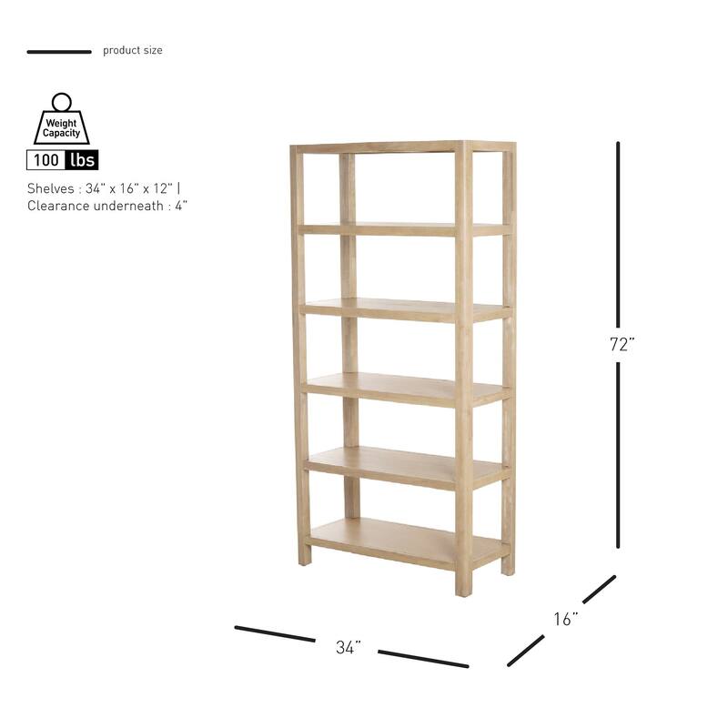 NPD Furniture Trevin 5-Tier Ladder Bookcase