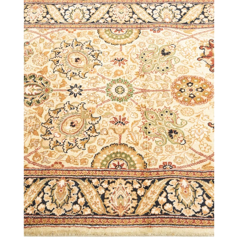 Overton Handknotted Wool Traditional Oriental Beige Runner