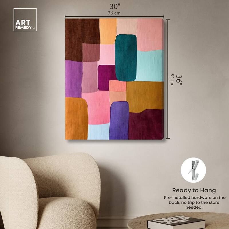 Color Block Cadence II Canvas by Art Remedy, Gallery Wrapped