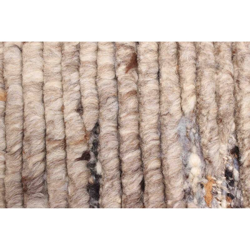 ECARPETGALLERY Braid weave Sienna Taupe Wool Rug - 5'3 x 8'0