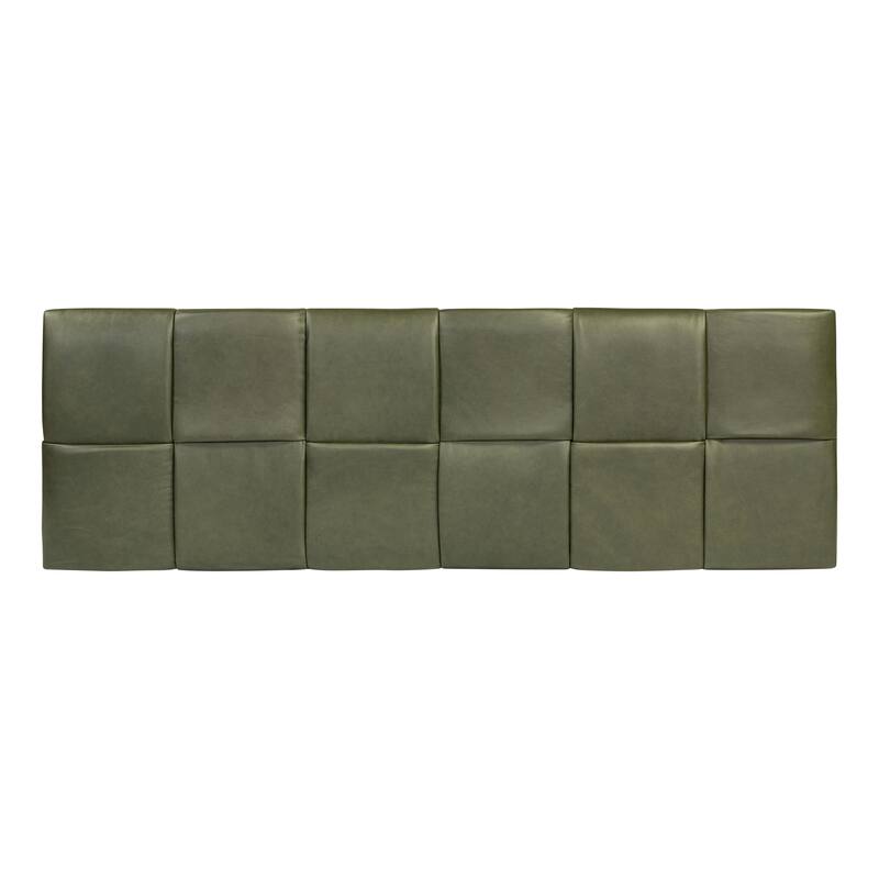 Poly & Bark Lapua 55" Leather Bench in Olivine Green