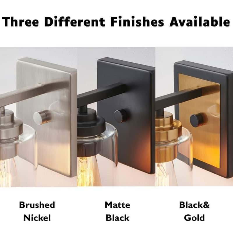 KAWOTI 9.5 Inch 1-Light Wall Sconce with Clear Glass Shade