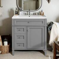 Modern 30'' Bathroom Vanity with Top Sink Storage Cabinet with 2 ...